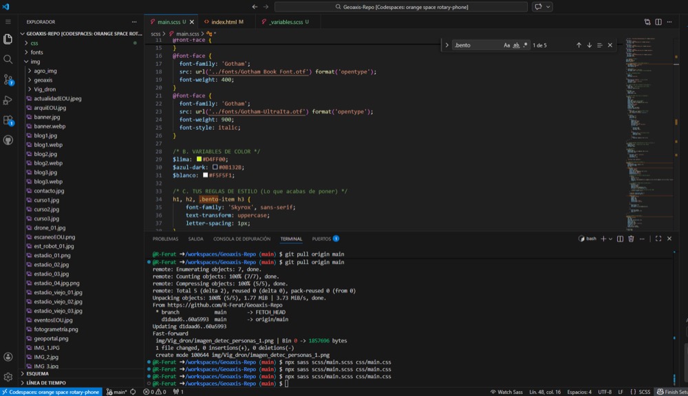 Dashboard de aplicación SIG